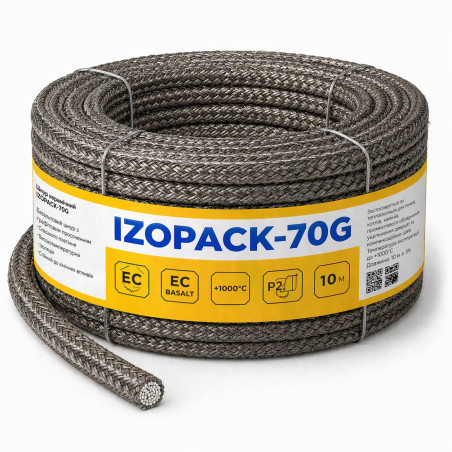 Базальтовый шнур IZOPACK-70G (графитированный) купить — цена за метр в Украине