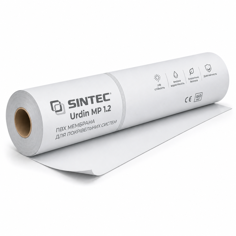 ПВХ мембрана SINTEC Urdin МР 1,2 мм (2,10*25m) армована поліефірною сіткою