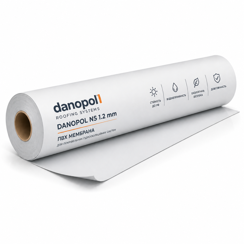 ПВХ мембрана Danopol ns 1.2mm (1.8*20) армована поліефірною сіткою