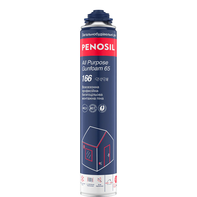 Всесезонна багатоцільова монтажна піна PENOSIL All Purpose Gunfoam 65 166 (-10 °C)
