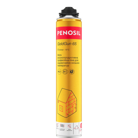 Монтажная пена PENOSIL GoldGun 65 Winter (зимняя до -18°C): 65 л