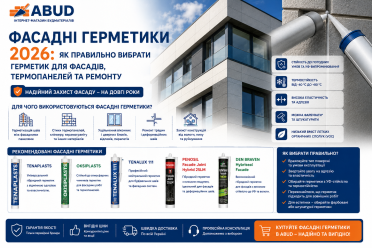 Фасадні герметики 2026: як правильно вибрати герметик для фасадів, термопанелей та ремонту